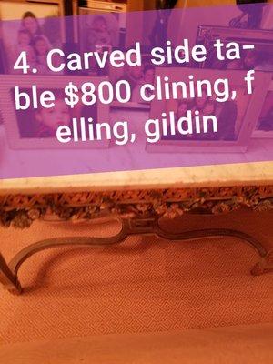 Gilding Antique table