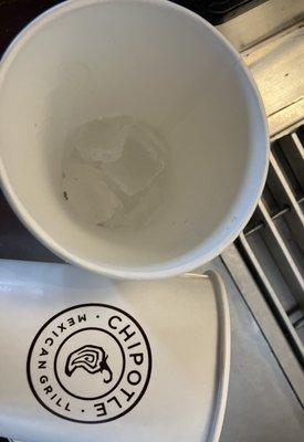 This Chipotle offers cilantro mixed in with the ice?