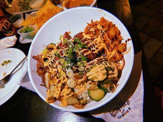 Korean chicken rice bowl