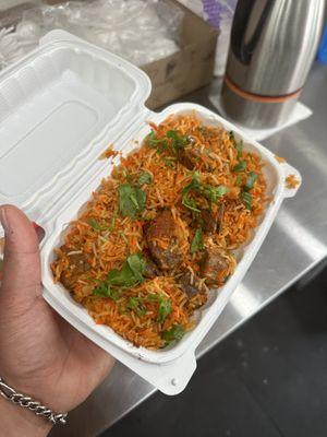 New on the menu Goat biryani