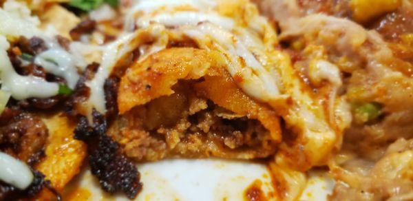 Ground beef enchilada