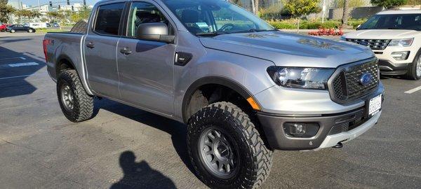 2021 Ranger xlt fx4 with Method 703's and 33" Toyo MT's