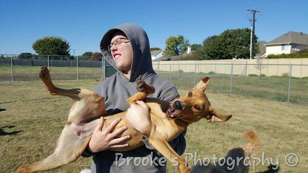 Violet  had a blast with Blake in daycare!