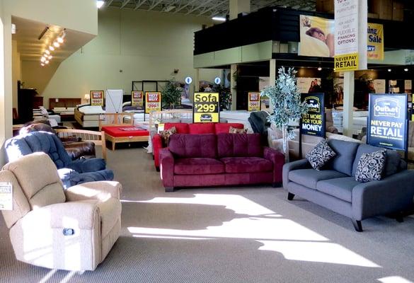 Sofas at every price point and style at The BedMart Outlet in Salem!