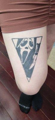 Fully healed scream tattoo