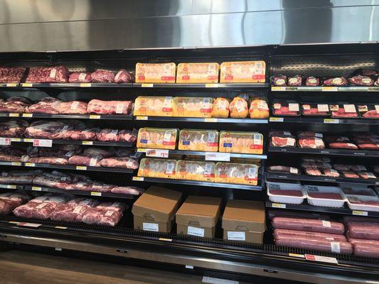 Packaged meat section