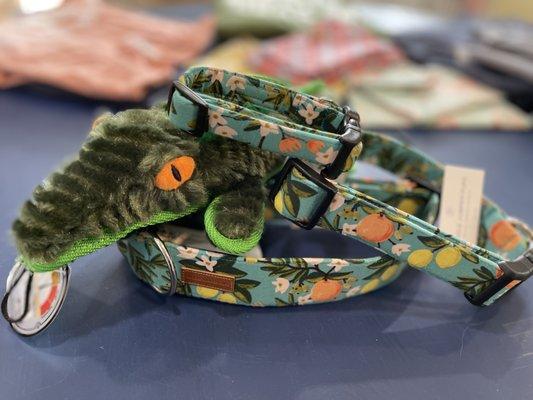 Tough Dog Toys Orange Blossom Dog Collars and Leashes, Florida Vibes at Lakeland's Best Pet Store, The Doggie Bag A Pet Boutique!