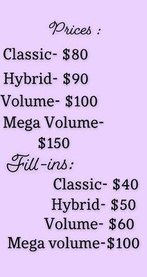 Lash prices!