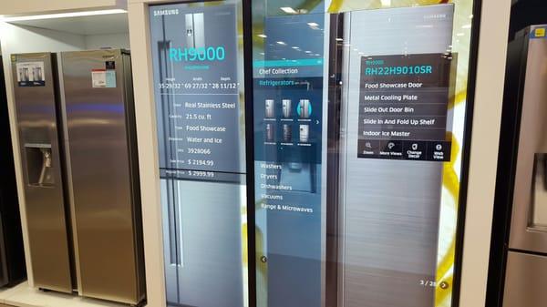 Cool interactive samsung appliance display