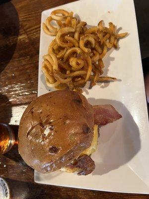 Burger and fries