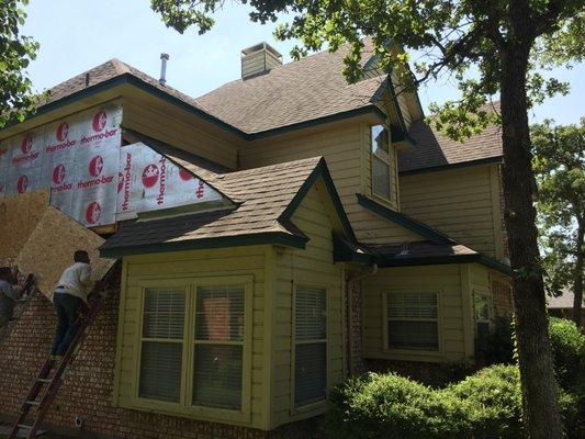 Hardy residing project, paint, reroof and windows.