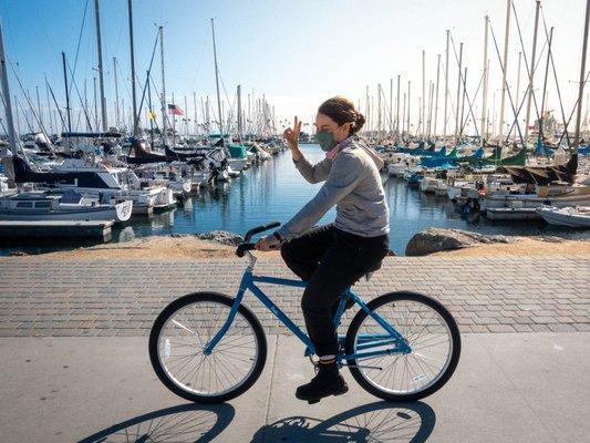 Rent a beach cruiser and see all the sights in Long Beach