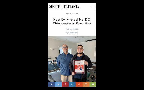 Featured Article on Chiro4Sports