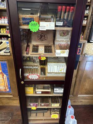 Premium cigar selection at Fenwick Liquor. Sticks as low as $3 and some great finds for less than $10