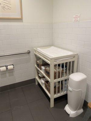 Bathroom with diapers