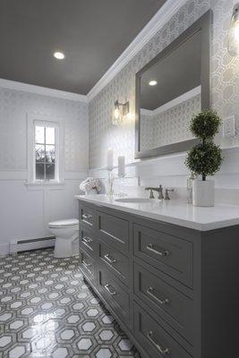 Designer: Katie Boucher at Right Angle Kitchens and Design Inc. Tile By Design Associate: Chuck