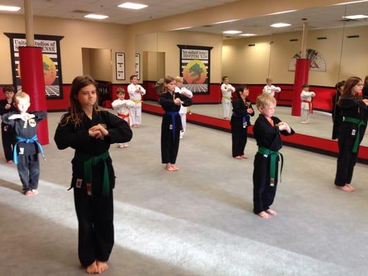 Focused students at the dojo!