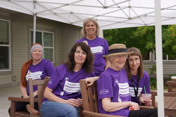 Volunteers, team members, and residents celebrating the Longest Day!