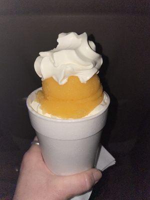 Gelati. (Italian ice and frozen custard) Mango and cream cheese  Soooooooooo good