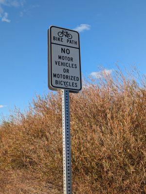 Bike Path sign