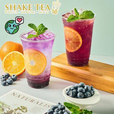 Blueberry sparkling  & Blueberry fruit tea