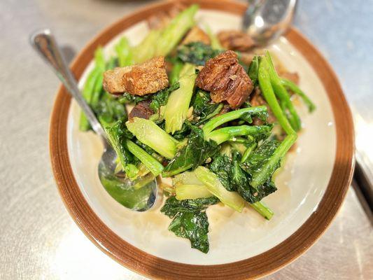 Crispy pork Chinese broccoli very good!!