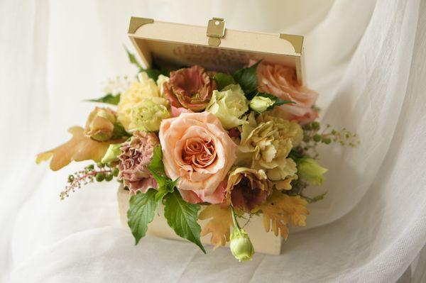 Box of flowers centerpiece