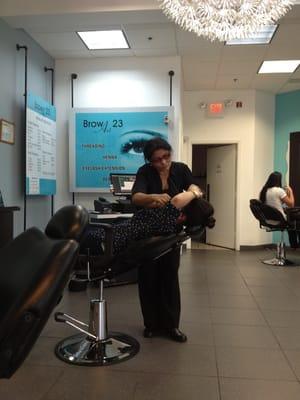 Zahida at her best. She is one of my favorite threading artist, but all the staff is willing to help out.