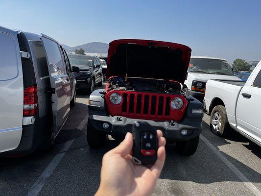 2020 Jeep Wrangler. All keys lost situation