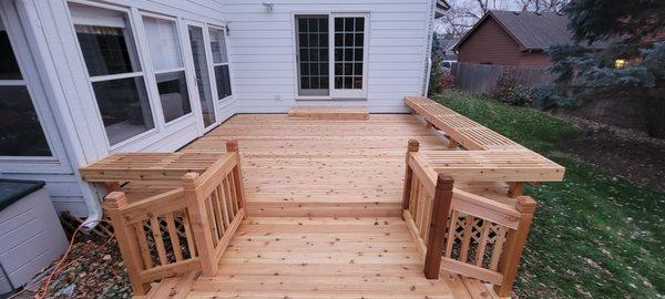 Cedar deck remodel