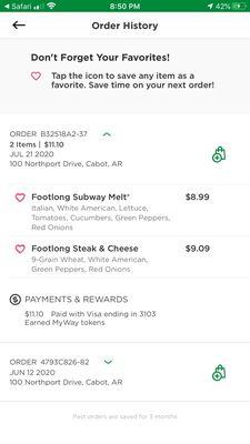 I paid $11.10 for 2 sandwiches on the app and they refused to give me my sandwiches because the did not get the order in the restaurant.