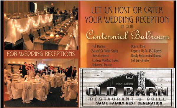 Cater or host wedding reception