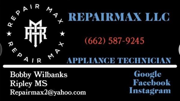 Business card with our name number and what we service. Hope to hear from you soon