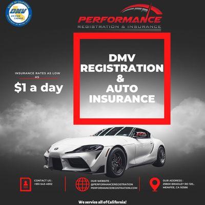 Insurance and registration has never been more simple!