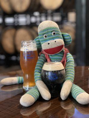 Harold enjoying a porter