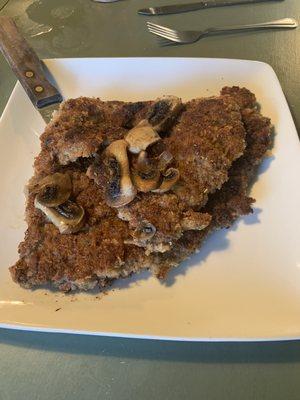 Medium chicken fried steak. That's not a regular sized plate.