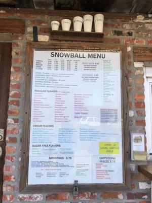 Snowball menu