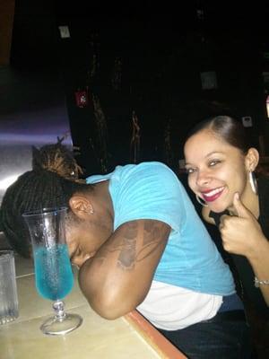 Monique(bartender) she made him one too many... He Gone NITENITE LOL