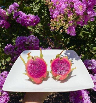 Delicious pink dragon fruit!