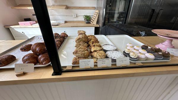 Croissants, scones and cupcakes at Honey Moon