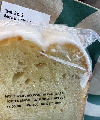 Iced lemon loaf