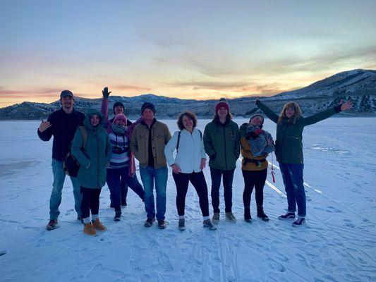 My Utah crew having fun on frozen Echo Reservoir just north of Park City (I'm the one with the camera around my neck lol)