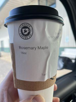 Rosemary Maple latte is truly satisfying and delicious!