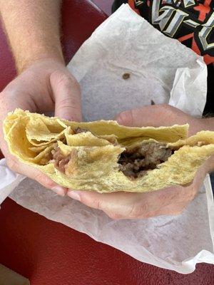 Steak burrito, wet