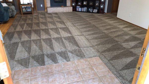 A recent job done by A+ Carpet Cleaning