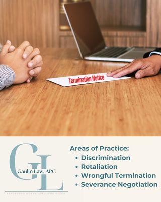 If you have been discriminated against or terminated and you think you have a case, contact Gaulin Law today for a free consultation.