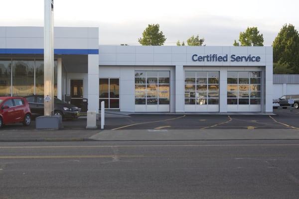 We offer a new state of the art certified service center for GM and other brands.