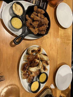 Pretzel Bites & Popcorn Chicken