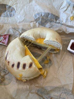 Sausage bagel