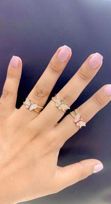 Bellos anillos oro 14 kt con descuento